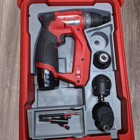 Milwaukee PACKOUT insert for M12 Installation Driver kit with bits, batteries, and accessories